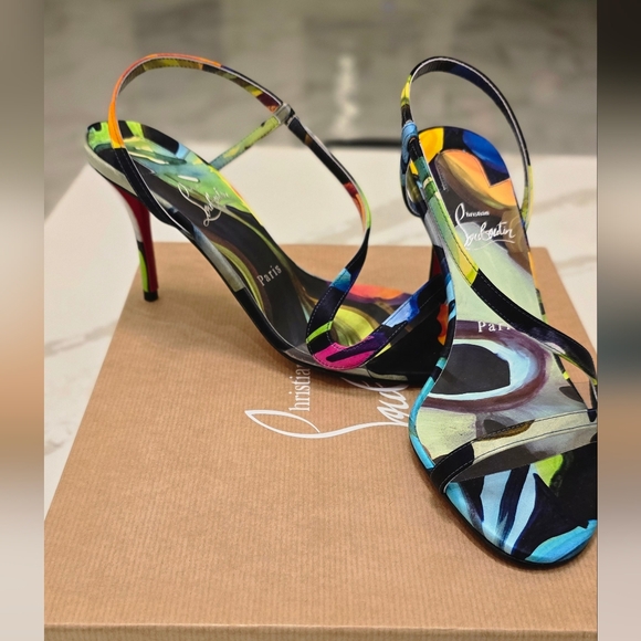 Christian Louboutin Colorful Abstract Heels - Picture 2 of 7